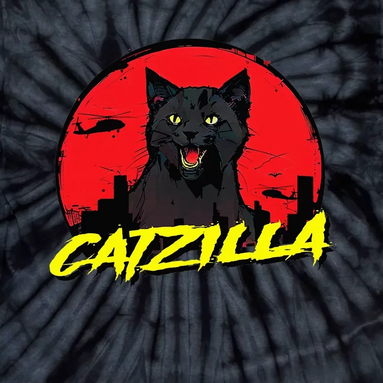 CATZILLA Funny Kitty for Cat Lovers Cat Owner Tie-Dye T-Shirt