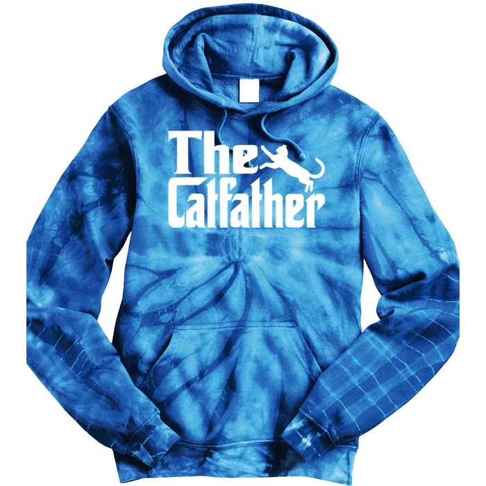 Cat Father Kitty Dad Fathers Day Meow Feline Tie Dye Hoodie