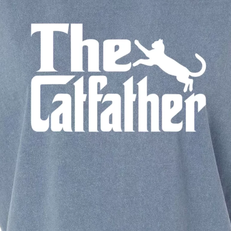 Cat Father Kitty Dad Fathers Day Meow Feline Garment-Dyed Women's Muscle Tee