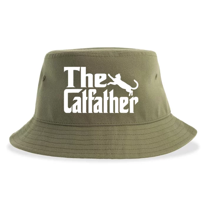 Cat Father Kitty Dad Fathers Day Meow Feline Sustainable Bucket Hat