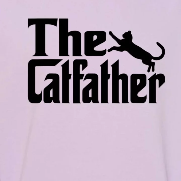 Cat Father Kitty Dad Fathers Day Meow Feline Garment-Dyed Sweatshirt