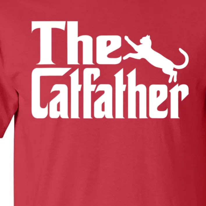 Cat Father Kitty Dad Fathers Day Meow Feline Tall T-Shirt