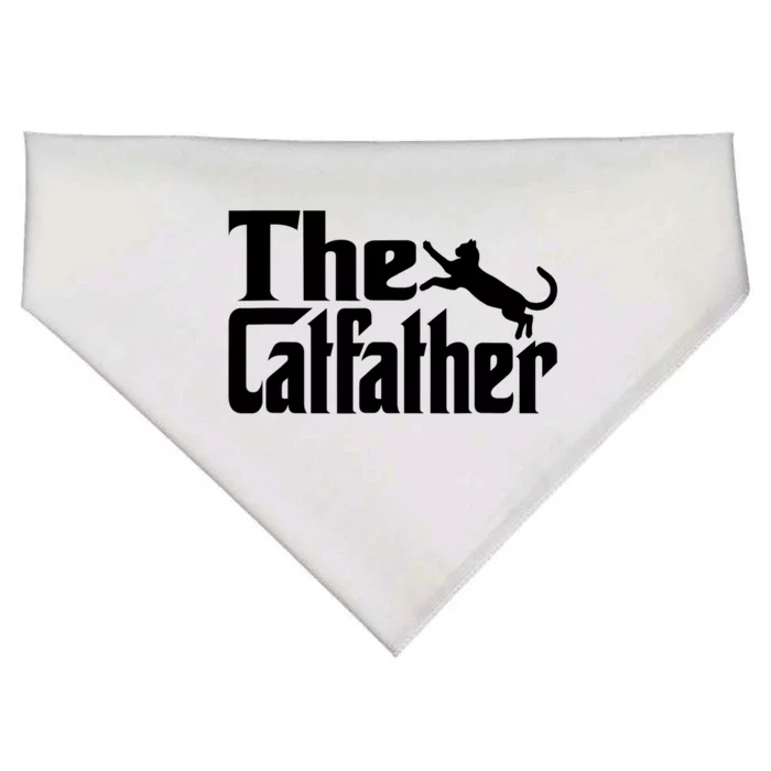 Cat Father Kitty Dad Fathers Day Meow Feline USA-Made Doggie Bandana