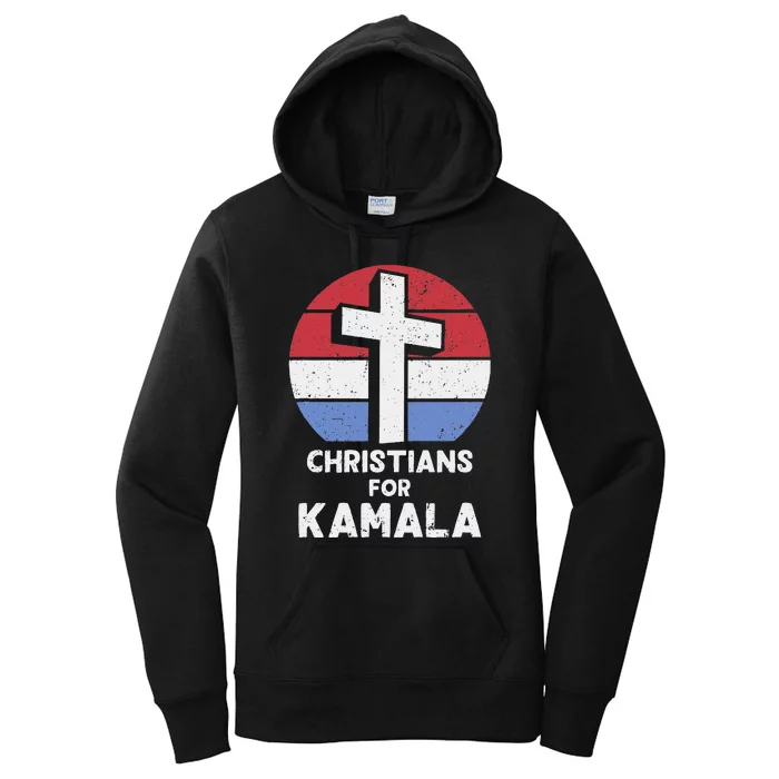 Christians For Kamala Harris Evangelical Voter Kamala 2024 Women's Pullover Hoodie