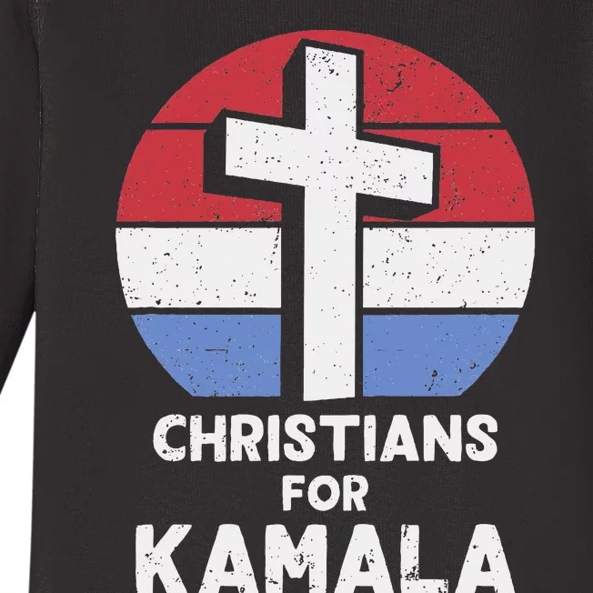 Christians For Kamala Harris Evangelical Voter Kamala 2024 Baby Long Sleeve Bodysuit