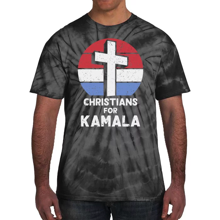 Christians For Kamala Harris Evangelical Voter Kamala 2024 Tie-Dye T-Shirt