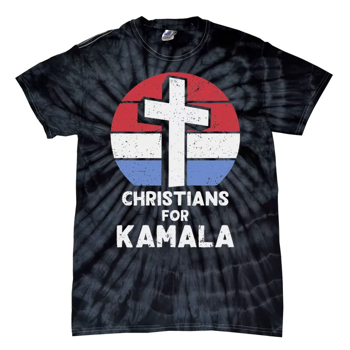 Christians For Kamala Harris Evangelical Voter Kamala 2024 Tie-Dye T-Shirt