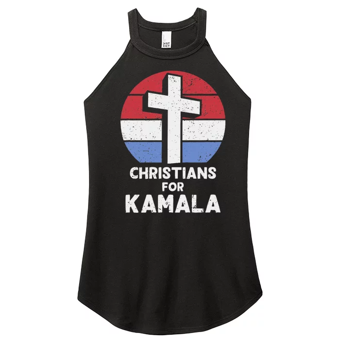 Christians For Kamala Harris Evangelical Voter Kamala 2024 Women’s Perfect Tri Rocker Tank