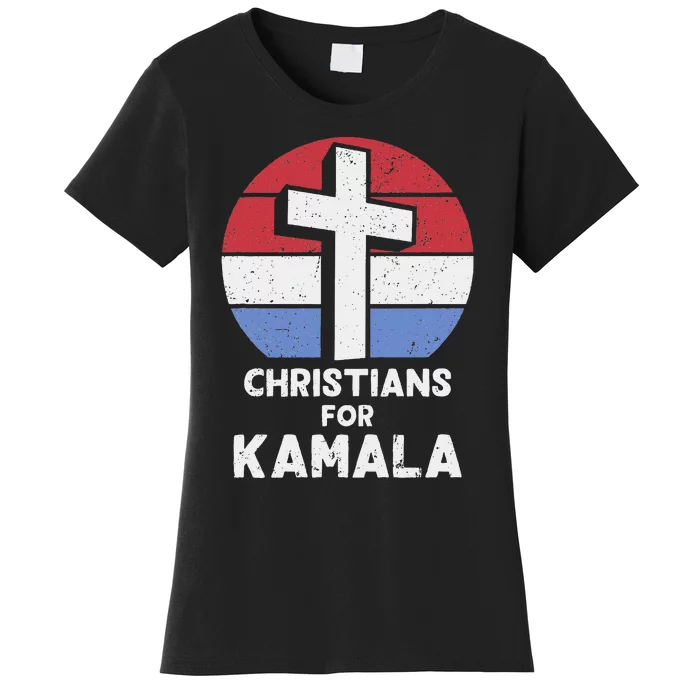 Christians For Kamala Harris Evangelical Voter Kamala 2024 Women's T-Shirt