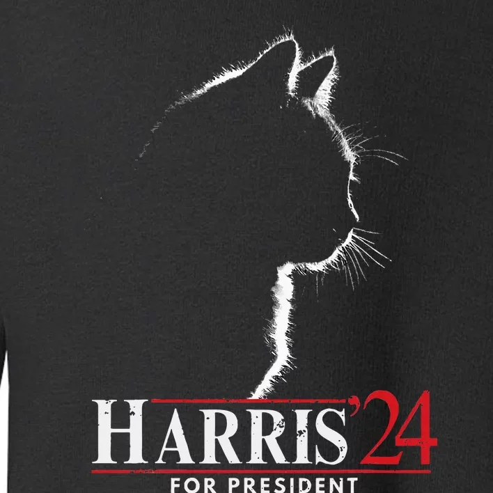 Cats For Kamala Harris 24 Toddler Sweatshirt