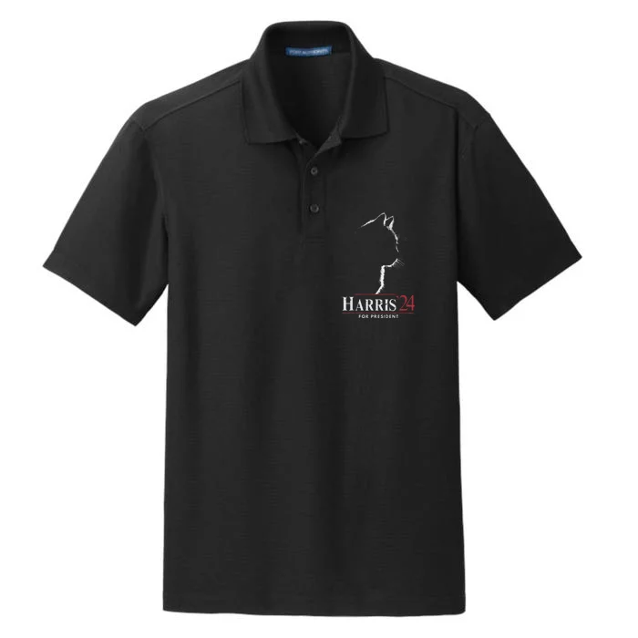 Cats For Kamala Harris 24 Dry Zone Grid Performance Polo