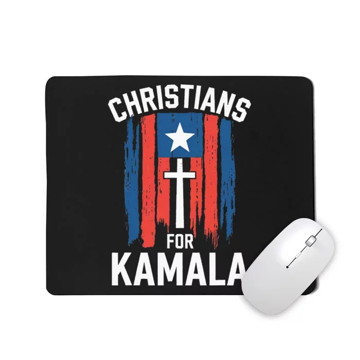 Christians For Kamala Patriotic American Harris Christians Mousepad