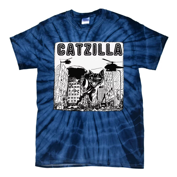 CATZILLA Funny Kitty Cat Lovers Tie-Dye T-Shirt