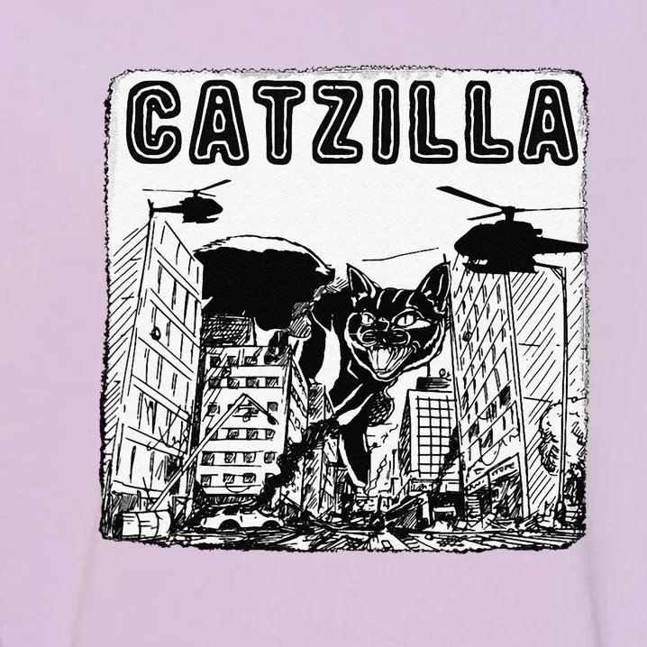 CATZILLA Funny Kitty Cat Lovers Garment-Dyed Sweatshirt