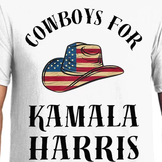 Cowboys For Kamala Harris Walz 2024 Madam President Election Premium Pajama Set