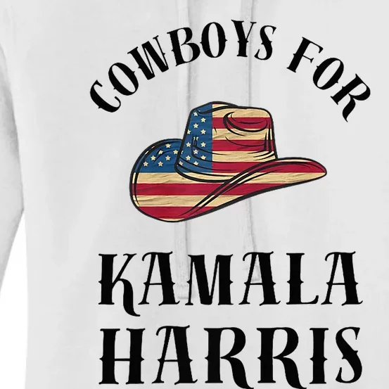 Cowboys For Kamala Harris Walz 2024 Madam President Election Premium Women's Pullover Hoodie