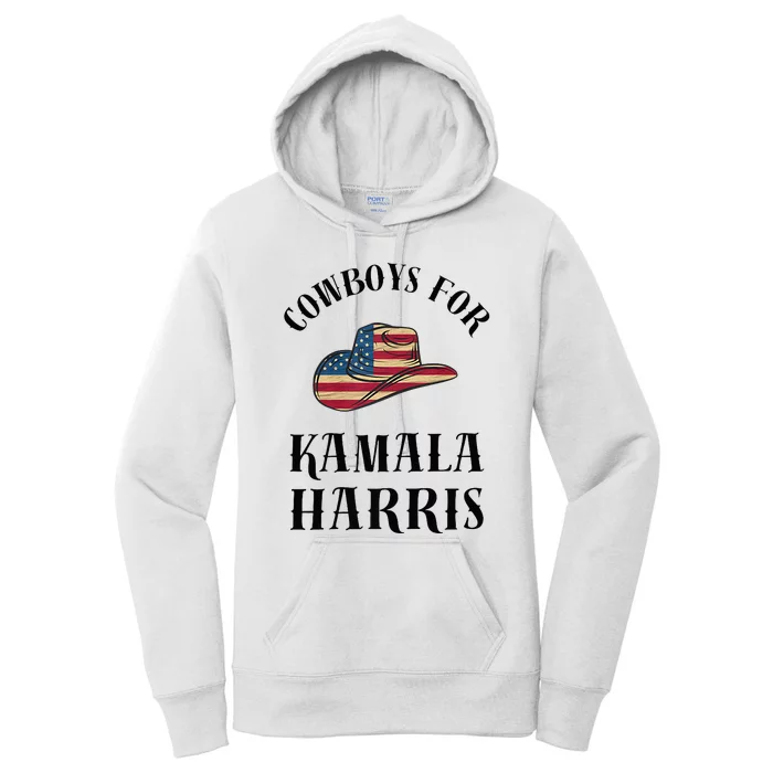 Cowboys For Kamala Harris Walz 2024 Madam President Election Premium Women's Pullover Hoodie