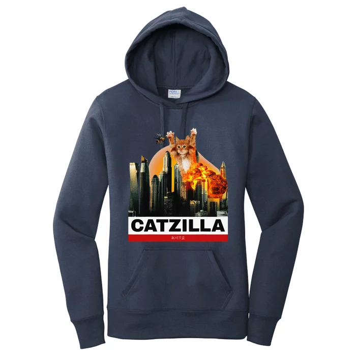 CATZILLA Funny Kitty For Cat Lovers To Halloween Women's Pullover Hoodie