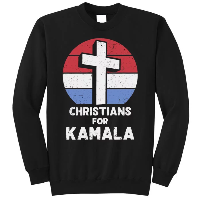 Christians For Kamala Harris 2024 Evangelical Voter Support Design Tall Sweatshirt