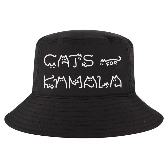 Cat For Kamala Kamala Harris Cat Lettering Positive Funny Cool Comfort Performance Bucket Hat