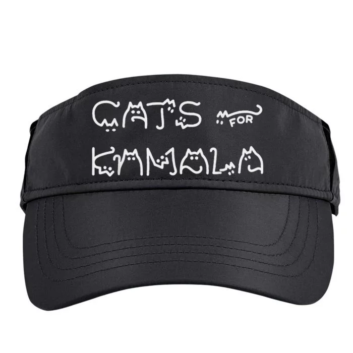 Cat For Kamala Kamala Harris Cat Lettering Positive Funny Adult Drive Performance Visor