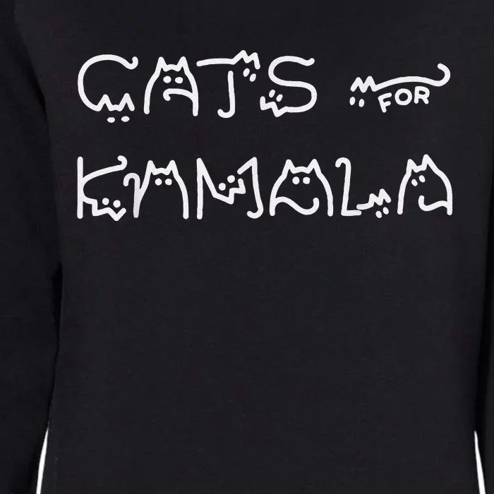 Cat For Kamala Kamala Harris Cat Lettering Positive Funny Womens California Wash Sweatshirt