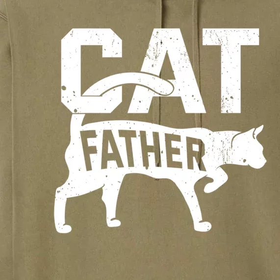 Cat Father Kitten Pet Owner Meow FatherS Day Premium Hoodie