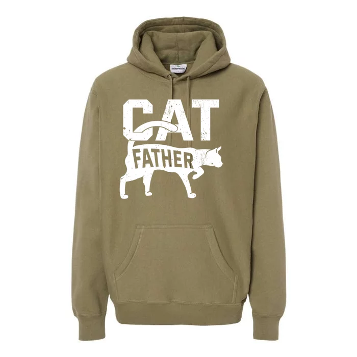 Cat Father Kitten Pet Owner Meow FatherS Day Premium Hoodie