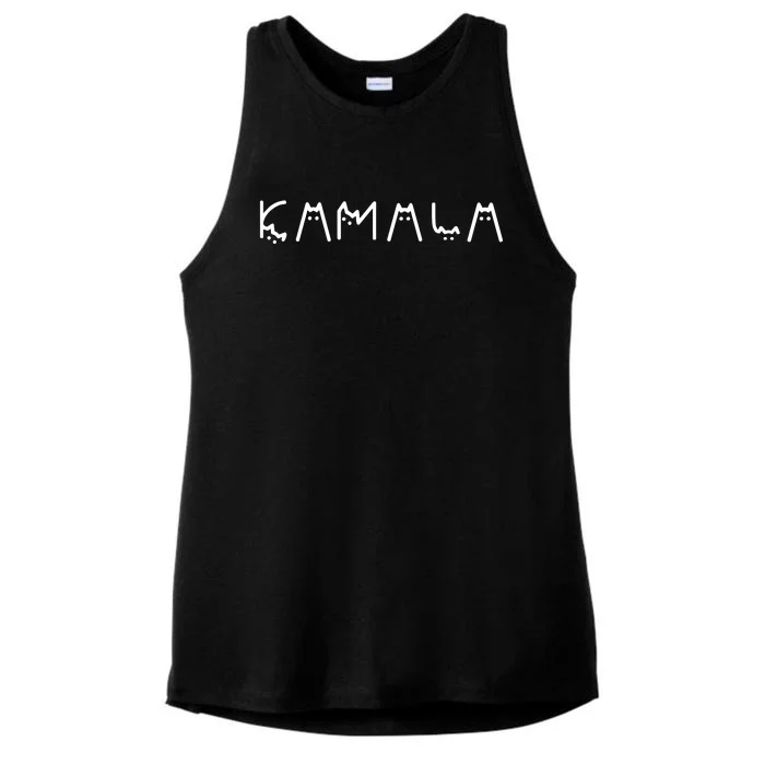 Cats For Kamala Harris 2024 Ladies Tri-Blend Wicking Tank