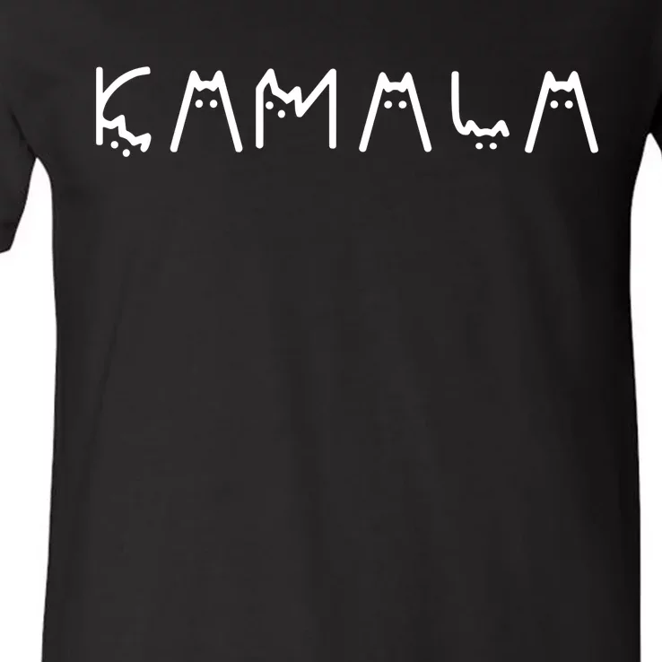 Cats For Kamala Harris 2024 V-Neck T-Shirt