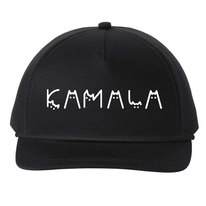 Cats For Kamala Harris 2024 Snapback Five-Panel Rope Hat