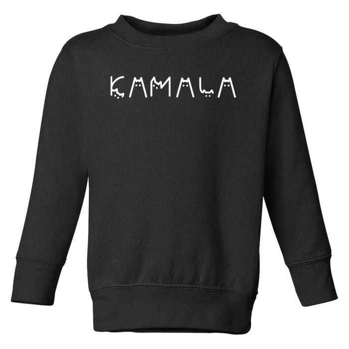 Cats For Kamala Harris 2024 Toddler Sweatshirt