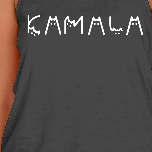 Cats For Kamala Harris 2024 Women's Knotted Racerback Tank