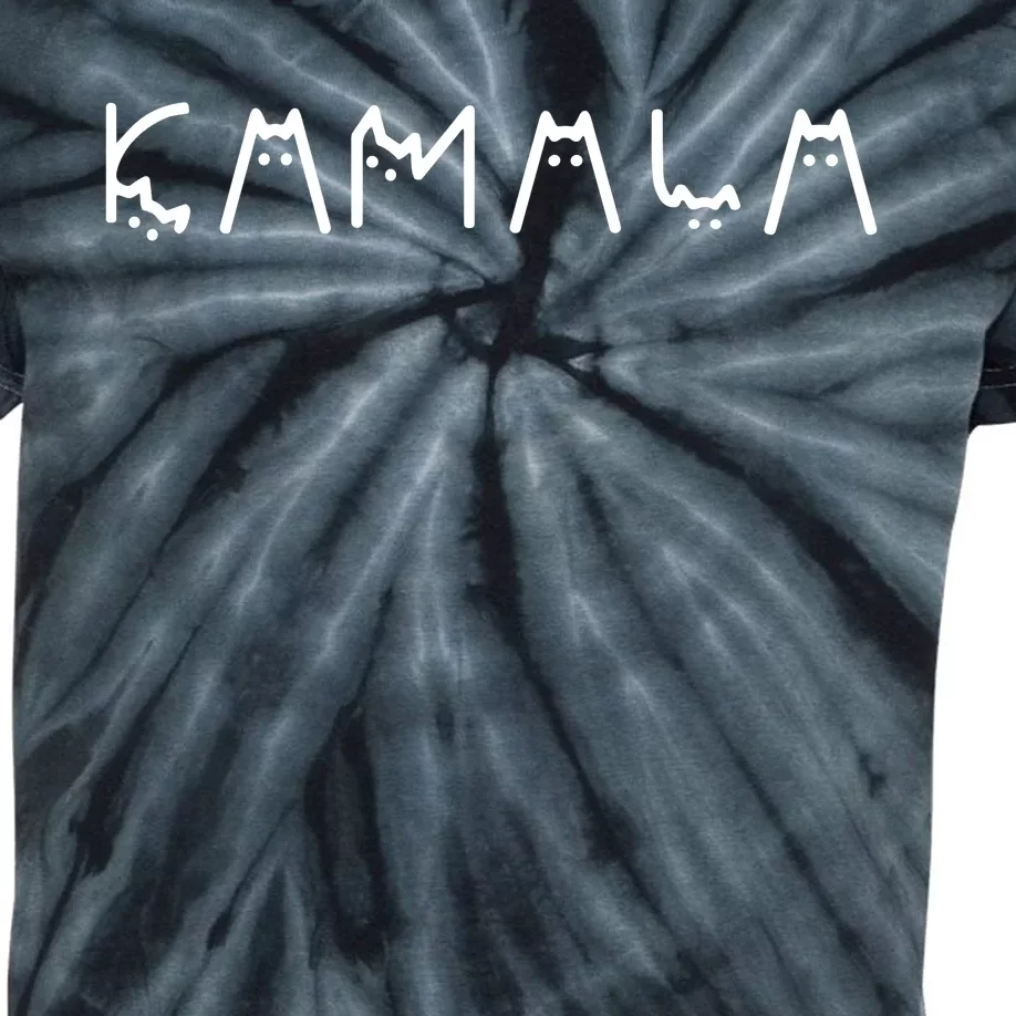 Cats For Kamala Harris 2024 Kids Tie-Dye T-Shirt