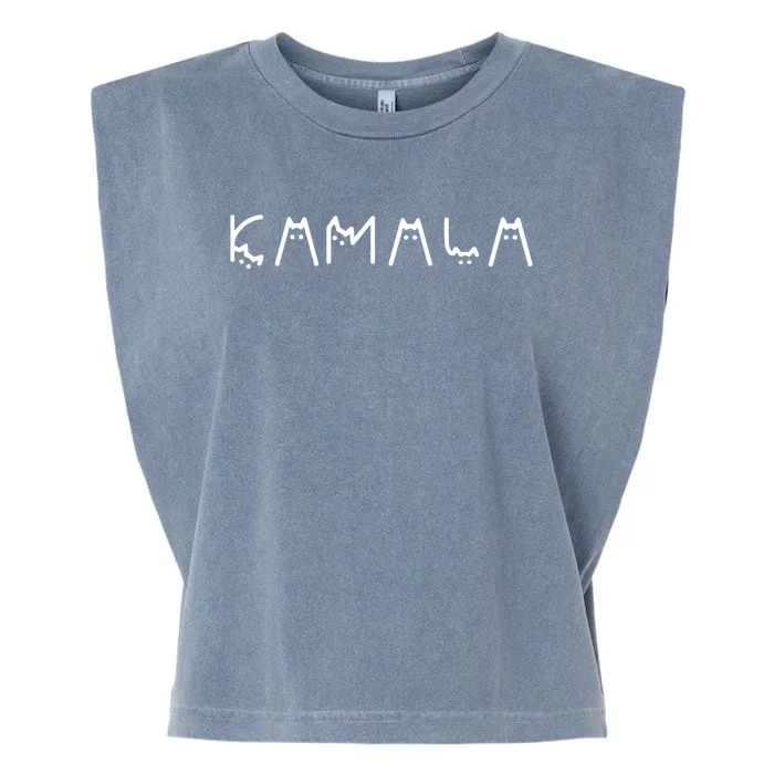 Cats For Kamala Harris 2024 Garment-Dyed Women's Muscle Tee