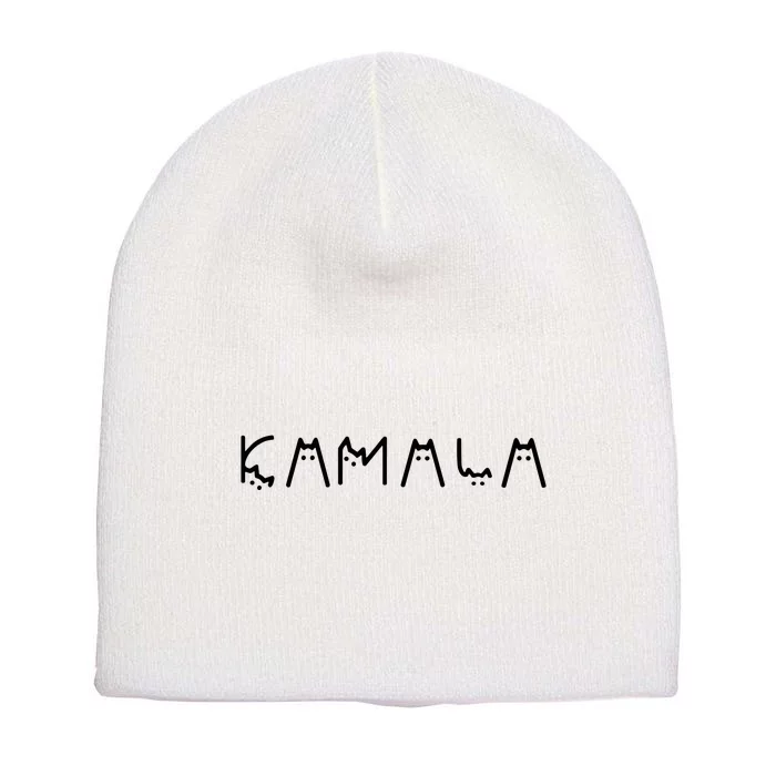 Cats For Kamala Harris Short Acrylic Beanie