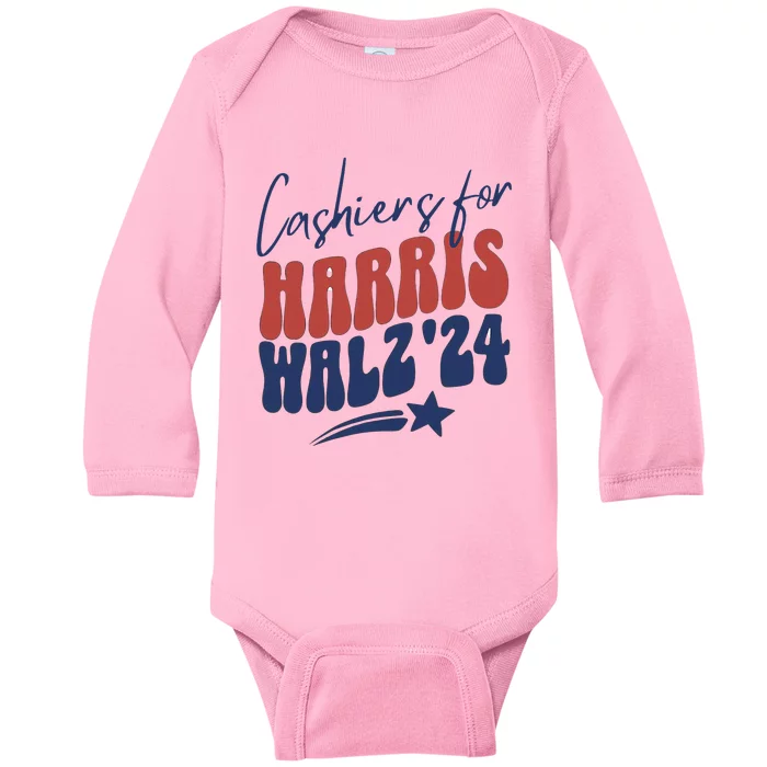 Cashiers For Kamala Harris Baby Long Sleeve Bodysuit