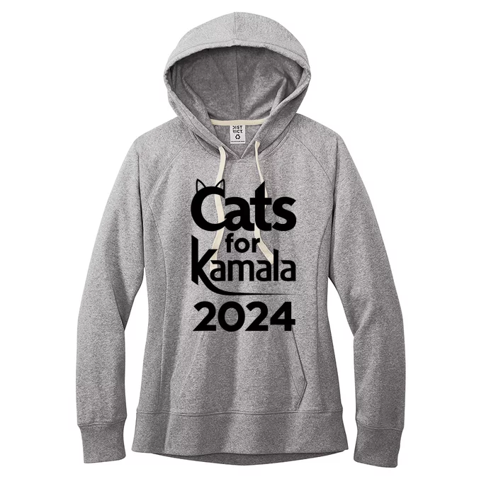 Cats For Kamala 2024 Funny Political Harris Supporter Women's Fleece Hoodie