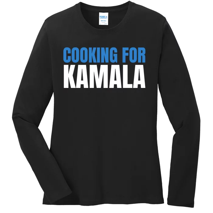 Cooking For Kamala Harris 2024 Ladies Long Sleeve Shirt