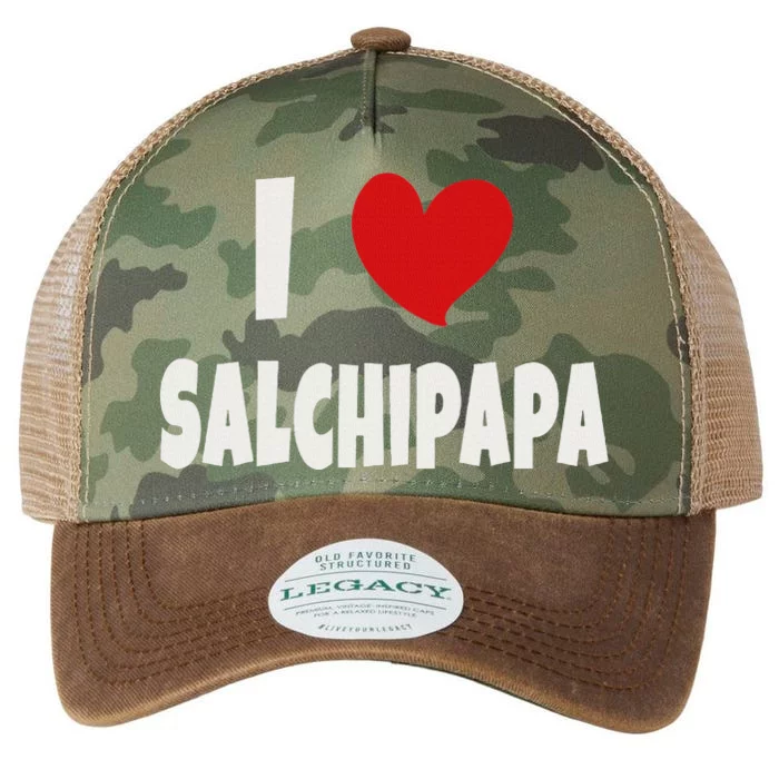 Colombian Food Lover Colombia I Love Salchipapa Legacy Tie Dye Trucker Hat