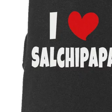 Colombian Food Lover Colombia I Love Salchipapa Doggie 3-End Fleece Hoodie