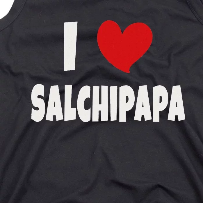 Colombian Food Lover Colombia I Love Salchipapa Tank Top