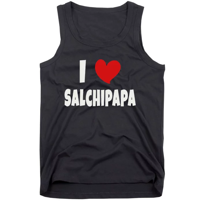 Colombian Food Lover Colombia I Love Salchipapa Tank Top