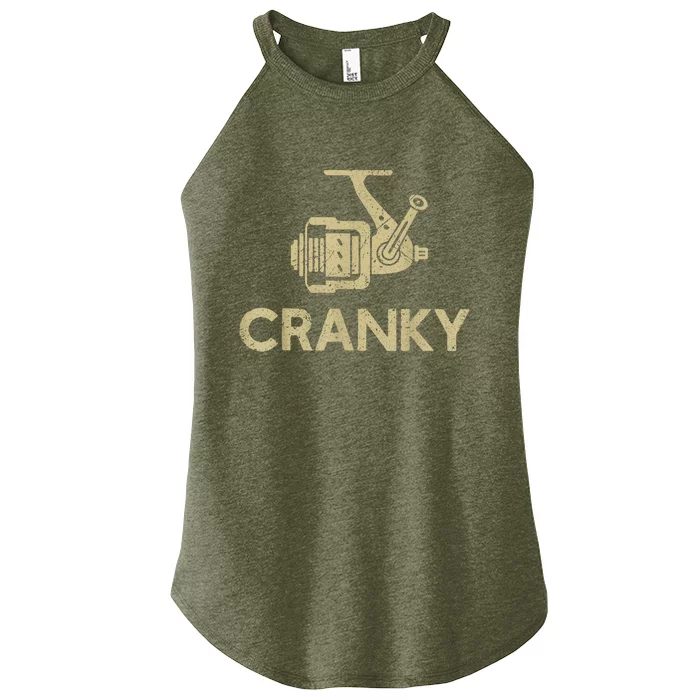 Crankbait Fishing Lure Cranky Funny Gift Ideas For Fishing Women’s Perfect Tri Rocker Tank