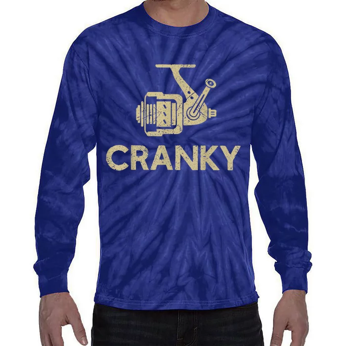 Crankbait Fishing Lure Cranky Funny Gift Ideas For Fishing Tie-Dye Long Sleeve Shirt