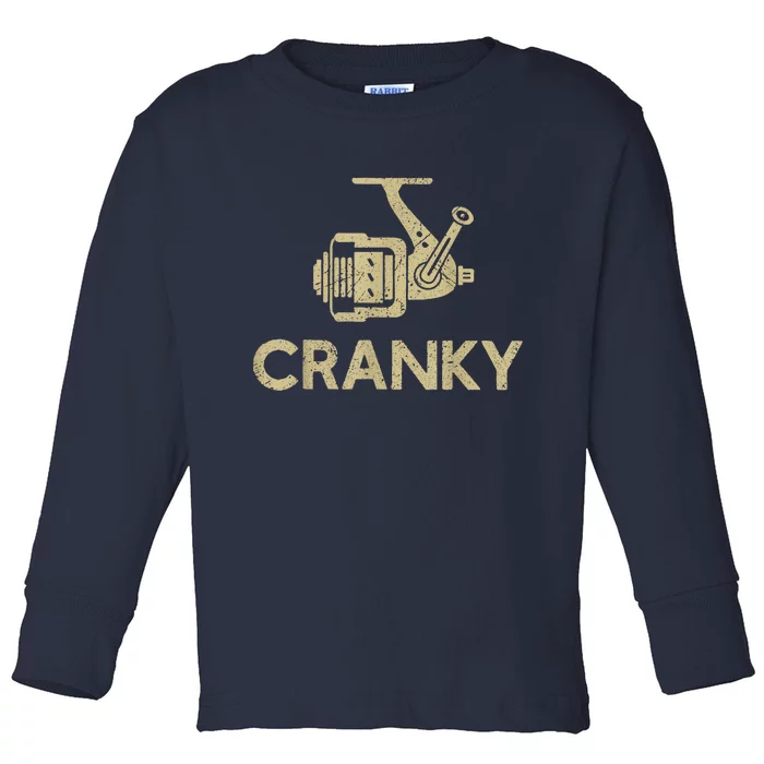 Crankbait Fishing Lure Cranky Funny Gift Ideas For Fishing Toddler Long Sleeve Shirt