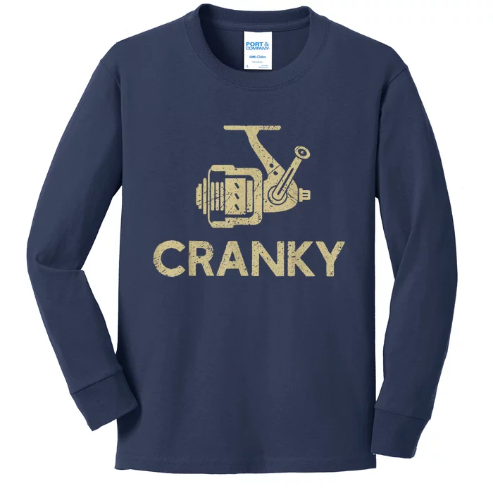 Crankbait Fishing Lure Cranky Funny Gift Ideas For Fishing Kids Long Sleeve Shirt