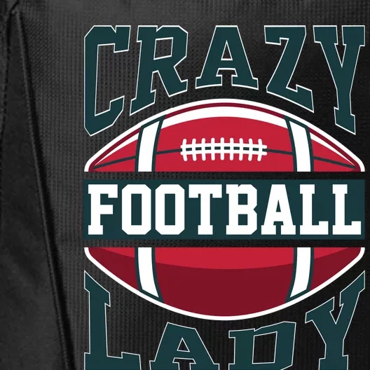 Crazy Football Lady Rugby Graphic City Backpack