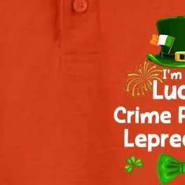 Crime Fighting Leprechaun St Patricks Day Police Officer Cop Funny Gift Dry Zone Grid Performance Polo