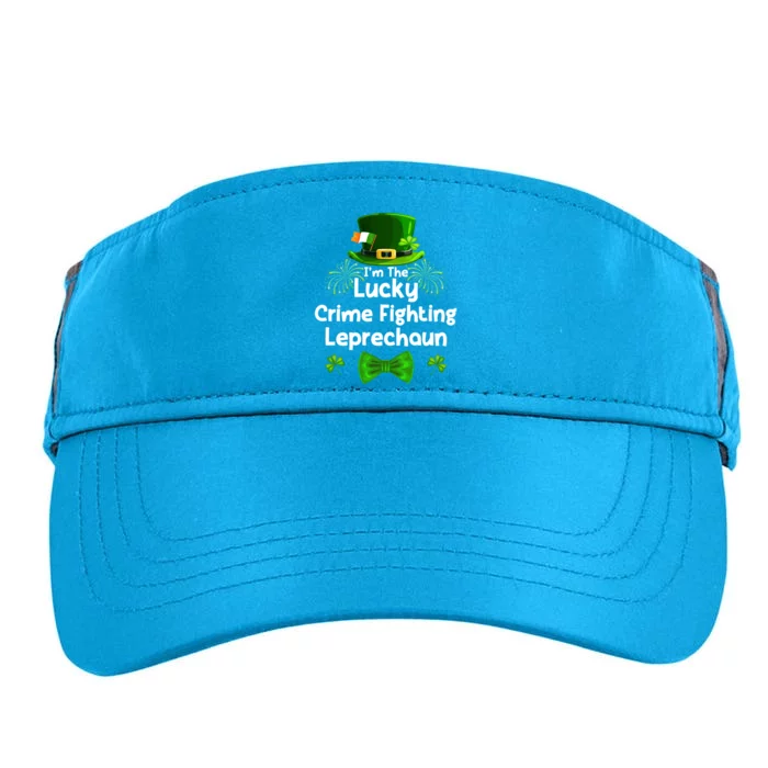 Crime Fighting Leprechaun St Patricks Day Police Officer Cop Funny Gift Adult Drive Performance Visor